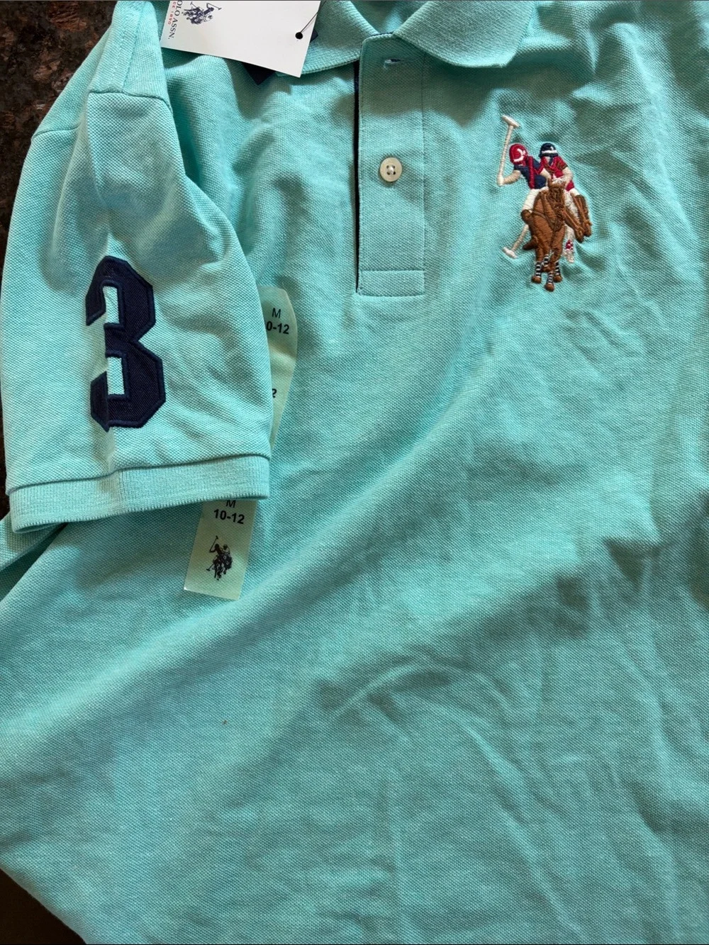 U.S. Polo Assn. Kids Polo Shirt in Aqua